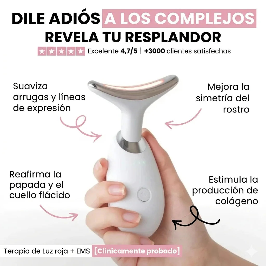 MASAJEADOR FACIAL- REDUCTOR DE PAPADA - OJERAS - ARRUGAS - MANCHAS - ACNÉ